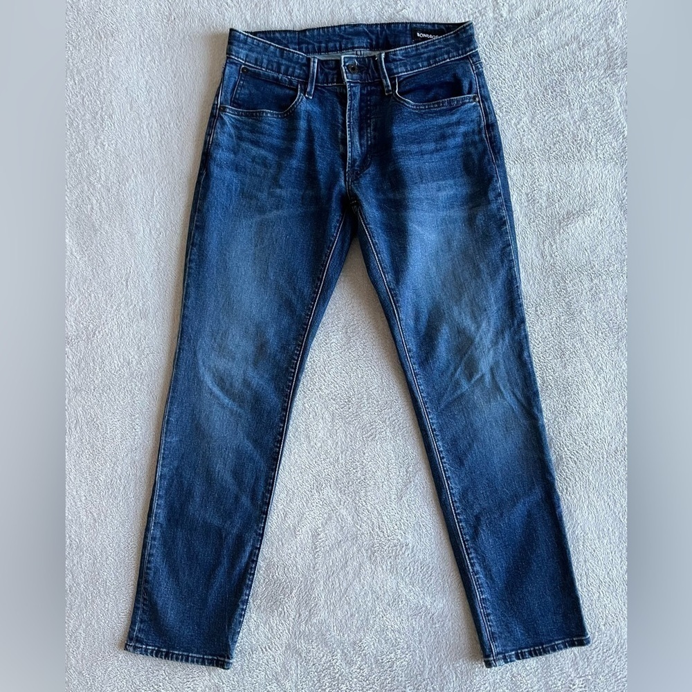 Bonobos Dark Wash Straight Leg Tailored Fit Slim Jeans 28x30